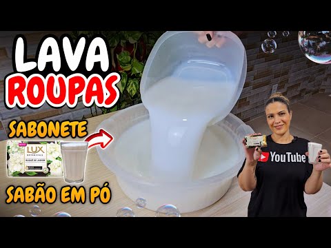 COM 1 COPO DE SABÃO EM PÓ DE COCO E 1 SABONETE LUX FIZ UM SABÃO SUPER PERFUMADO!😍🥰