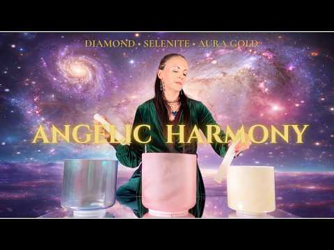 Diamond & Selenite Harmony Set Crystal Tones® Crystal Alchemy Singing Bowls