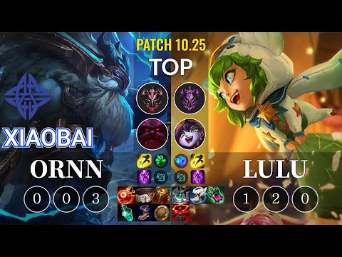 ES Xiaobai Ornn vs Lulu Top - KR Patch 10.25