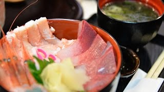 preview picture of video 'Kanazawa Kaisen-don 金沢の澤ノ屋でこの旅最後の海鮮:Gourmet Report グルメレポート'