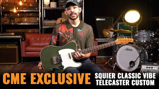 Video thumbnail for CME Exclusive Squier Classic Vibe '60s Custom Telecaster Olive | CME Gear Demo | Ehmed Nauman by Chicago Music Exchange