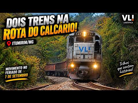 A Rota do Calcário Como Você Gosta de Ver! Dois Trens em Itumirim/MG