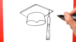 How to Draw a Graduation Hat | Easy Step by Step Drawing Tutorial