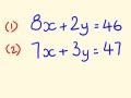 Simultaneous Equations - Example to solve 3