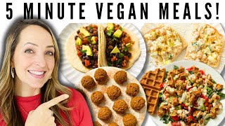 5 High-Protein Vegan Meals in 5 Minutes! (No Time? No Problem!)