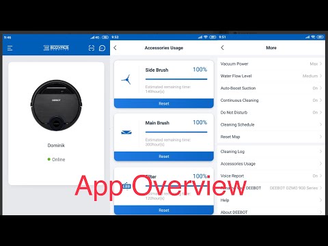950/T5 - Software app tutorial of Ecovacs Deebot OZMO T5/950 - 920 etc.