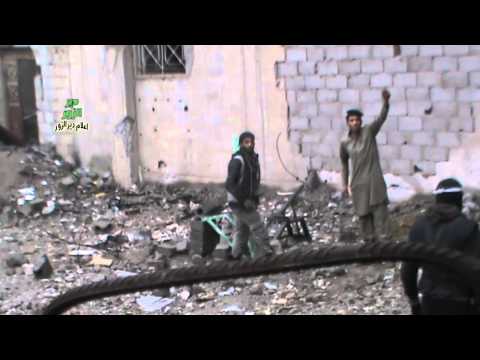 استهداف معاقل النظام في المدفعية بصواريخ محلية الصنع من قبل لواء الخضراء في دير الزور