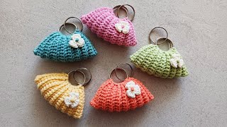 How to Crochet Mini Flower Bag Keychains | Cute & Colorful DIY Gift Idea!
