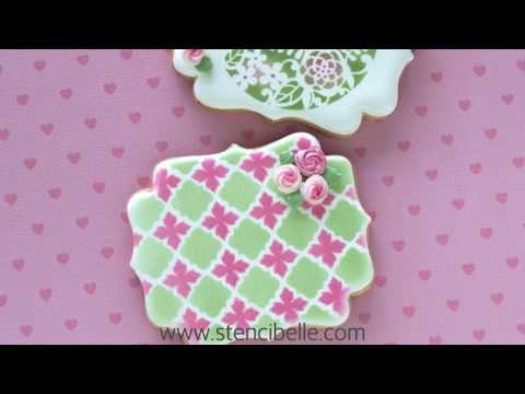 Lily Lattice 2 Piece Stencil