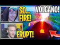 STREAMERS REACT TO VOLCANO EVENT | TILTED AND RETAIL DESTROYED! | DRUM GUN RETURN?