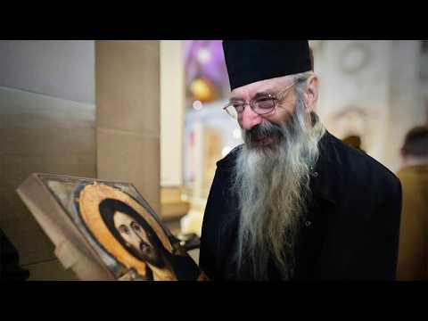 Saint Catherine's Monastery icon reproductions reviewed by Archbishop Damianos and Father Justin