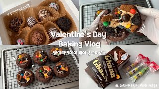 SUB) 🍫✨발렌타인데이 베이킹 브이로그!✨🍫 | Valentine’s Day Baking Vlog | 몽쉘 초코볼, 초코 스모어쿠키 | 데일리주DAILYJOO