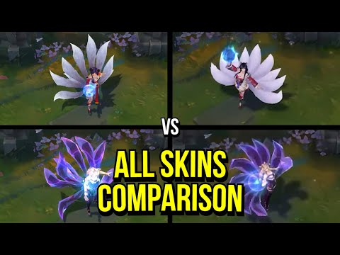 AHRI VISUAL UPDATE REWORK 2023 ALL SKINS OLD VS NEW COMPARISON | League of Legends