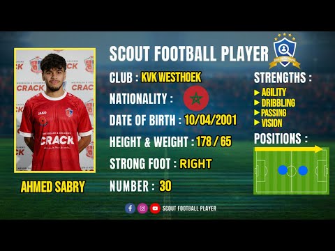 AHMED SABRY 🔵 MIDFIELDER 🔵 KVK WESTHOEK 🔵 2024/2025