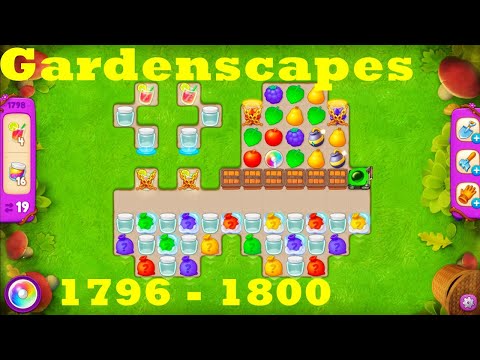 Gardenscapes Level 1796 - 1800 HD Walkthrough | 3 - match game | gameplay | android | ios | pc | app