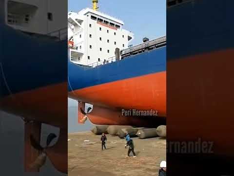 This is how they launch a ship.
