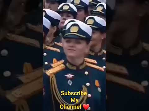Female russian soldiers🥰 / Beautiful Female soldiers in victory day parade / #shorts #russia part 06