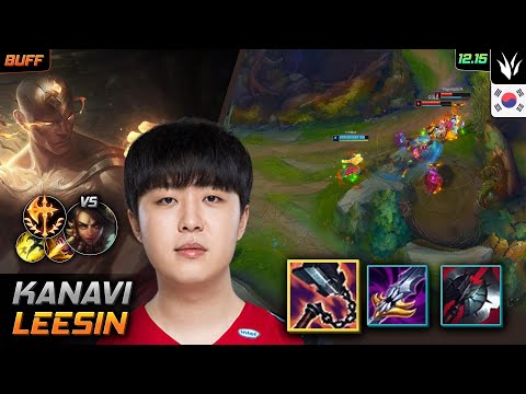 Kanavi Jungle Lee Sin Goredrinker Conqueror - Kanavi Lee Sin Match Highlight - LOL KR 12.15