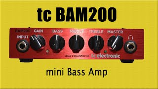 Video thumbnail for TC electronic BAM200 Bass AMP Quick Check by Bauer Studio