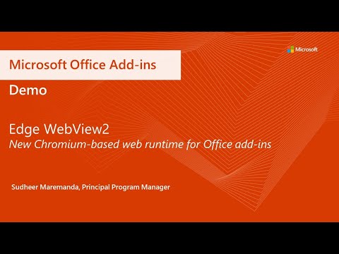 Edge WebView2 New web runtime for Office Add ins