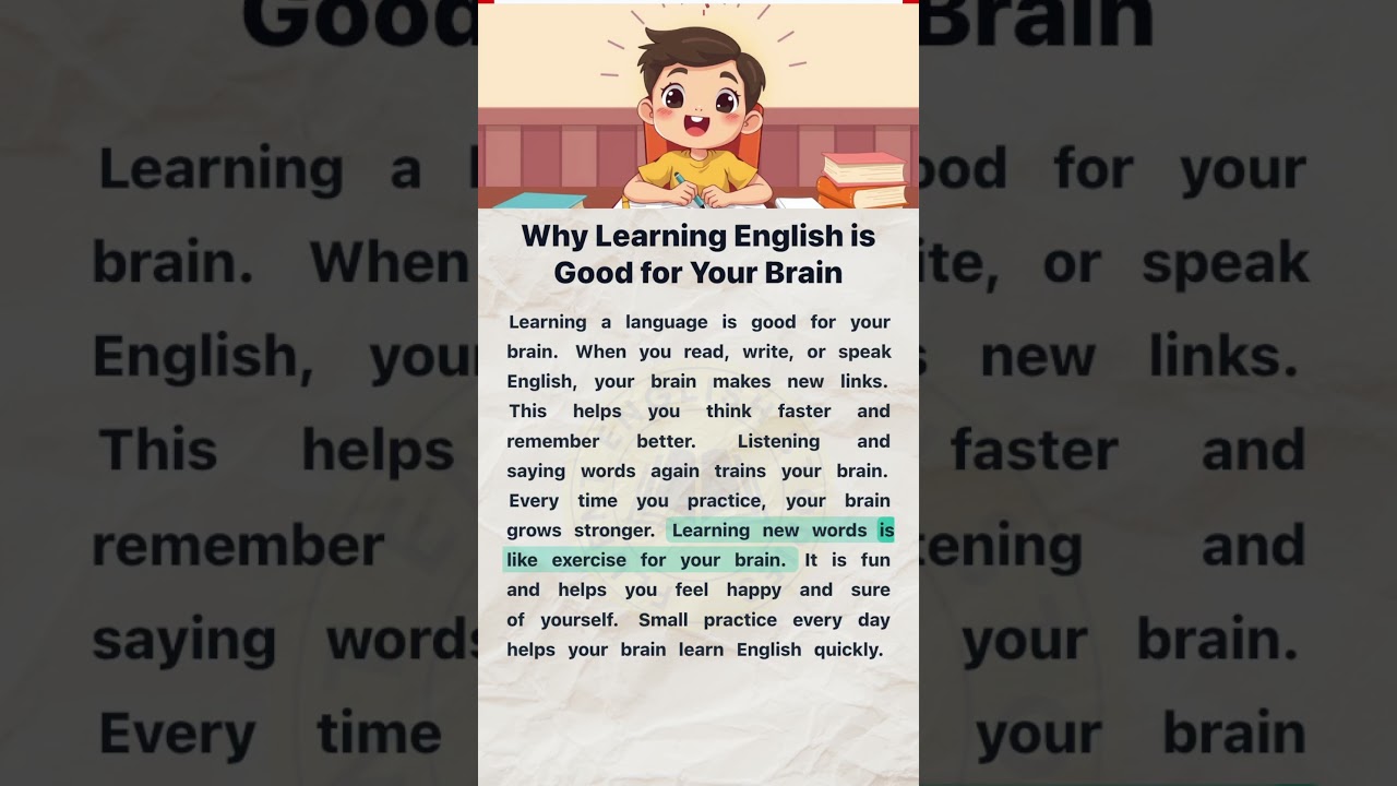 Why Learning English is Good for Your Brain | English Reading and Listening Practice #english