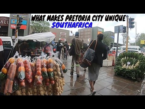 THIS WHAT MAKES PRETORIA CITY UNIQUE - PEOPLE PEACEFULLY WALK SHARING PATHWAY SA 🇿🇦(crazy rainy day)