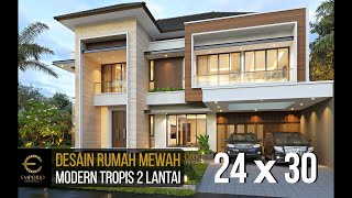 Video Desain Rumah Modern 2 Lantai Bapak Swanto di  Tangerang, Banten