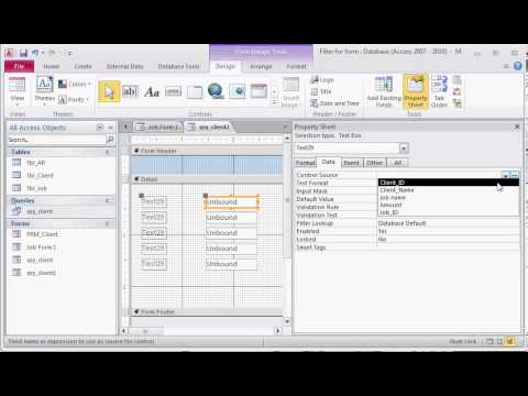 Microsoft Access: Using Combo box and query to filter Forms