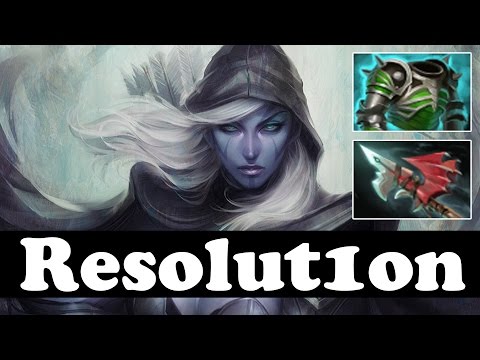 Resolut1on 7400 MMR Plays Drow Ranger WITH ASSAULT AND HURRICANE PIKE - Dota 2