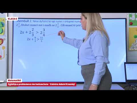 e Mesimi Klasa 6 - 6061 Matematikë - Zgjidhja e problemeve me inekuacione