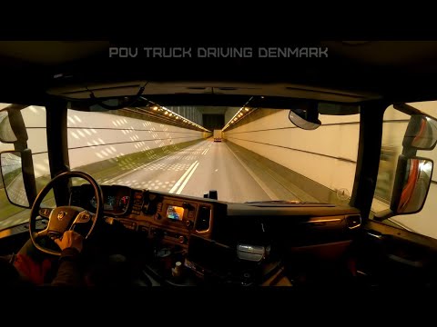 Cabin View Scania P410 Auto Transporter from Malmø, Sweden to Hillerød, Denmark. 21-04-2023