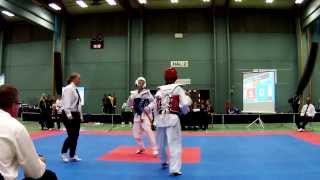 preview picture of video 'Lukas Suski 21 sep 2013 R1 Rødovre Taekwondo'