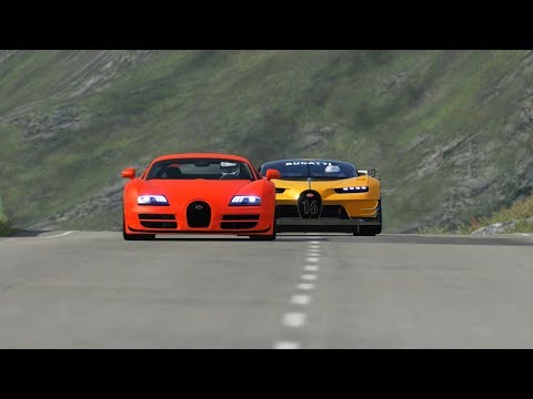 Bugatti Vision GT vs Bugatti Veyron 16.4 Super Sport at Highlands