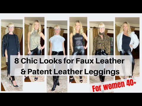 8 Chic Faux Leather Leggings Outfits l winter 2019 l...