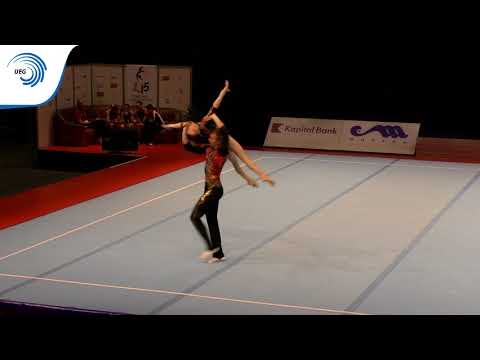 Elena MURASHKO & Ivan NESTERENKO (RUS) – 2015 Acrobatic junior European Champions, Dynamic