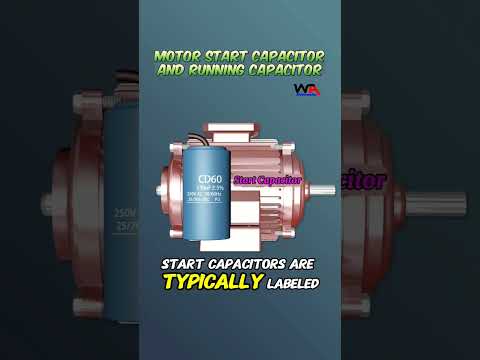 Part of a video titled How to Differentiate Motor Start and Run Capacitor #motor ... - YouTube