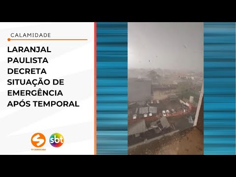 Laranjal Paulista decreta situação de emergência após temporal | TV Sorocaba SBT