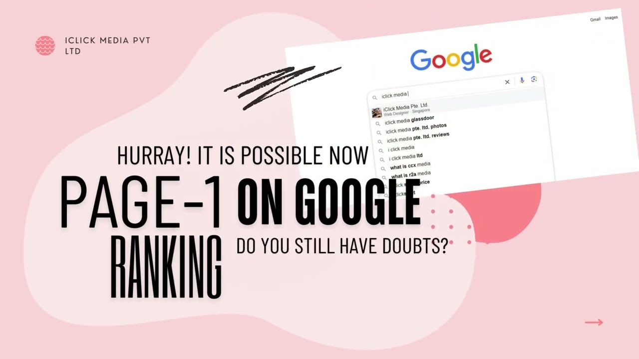 iClick Media - Google SEO Ranking on Page 1 Singapore 2024