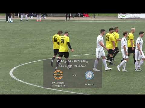 Kreisliga D7 Berg | 10. Spieltag | SV Eintracht Hohkeppel III vs. FV Ermis