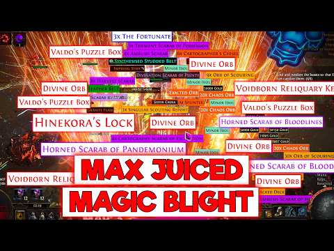 MAX JUICED 270% CURRENCY 4000 WISPS MAGIC BLIGHT FARMING - POE 3.27 PHRECIA 2