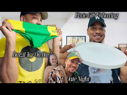 BRAZIL TRY-ON HAUL + PIXIE GIFT UNBOXING + DATE NIGHT | QUITE PERRY