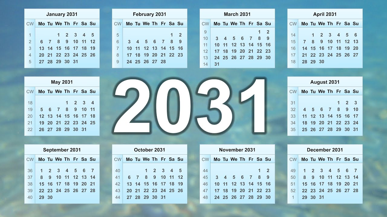 2031 Calendar