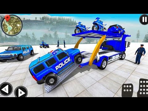 US Police ATV Quad Bike Transport Cargo Plane Game - Android GamePlay #7