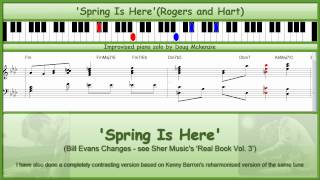 'Spring Is Here' - Bill Evans' Changes - jazz piano tutorial
