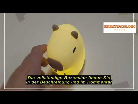 Produktbewertung: Anywin Schönes Capybara Silikon Nachtlicht, Kinder Capybara Lampe 2 stufige Hellig