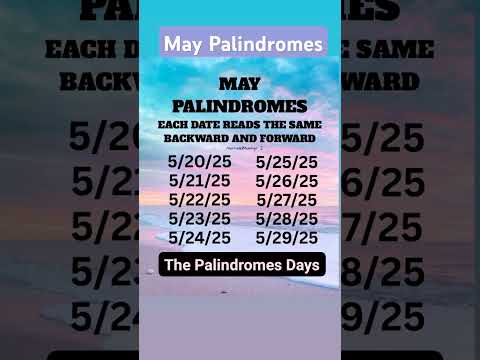 May Palindromes #palindrome #shorts #short #education  #trending #maths #mathematics