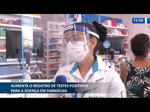 Aumenta o registro de testes positivos para Covid-19 em farmácias 12 03 2021