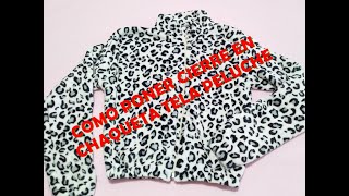 COMO PONER CIERRE EN CHAQUETA  TELA PELUCHE