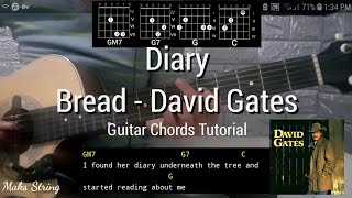 How to play Diary by  Bread - Guitar Chords Tutorial