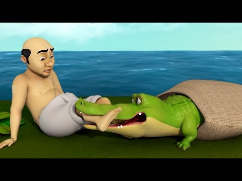 The crocodile and the priest kathalu - telugu stories for kids